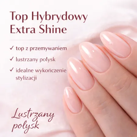 NILO Top Coat Extra Shine – Top Hybrydowy do Manicure Hybrydowego
